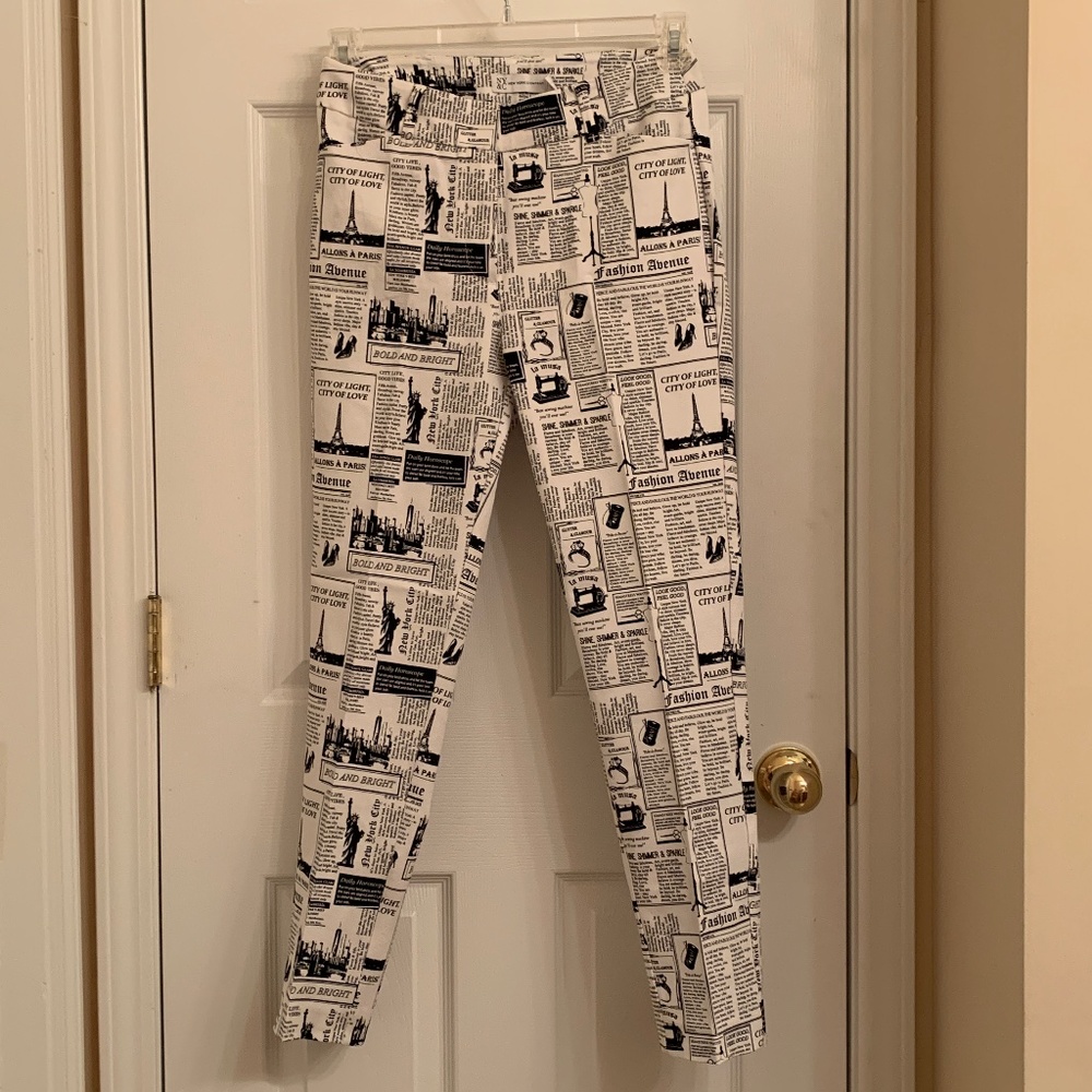 New York and Company, newspaper, print work pants